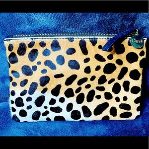 Clara V leopard wristlet